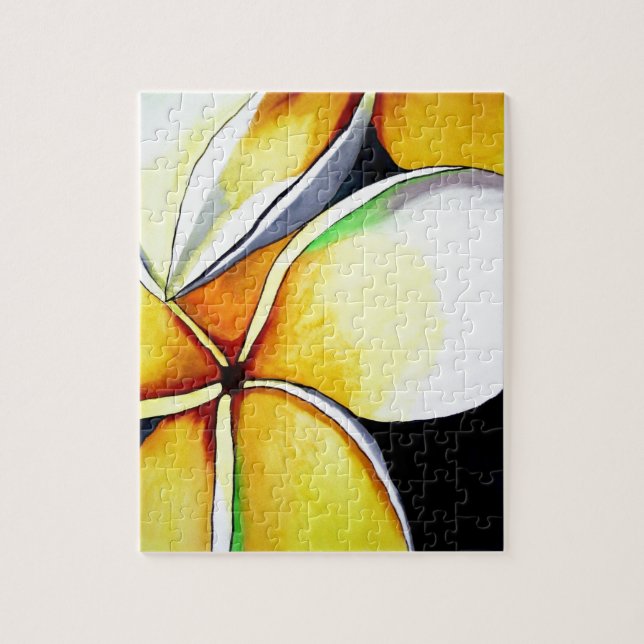 Frangipani flower art jigsaw jigsaw puzzle (Vertical)