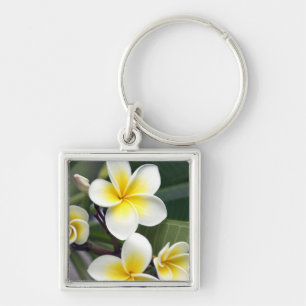 Frangipani flower Cook Islands Key Ring