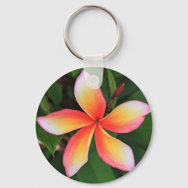 Frangipani flower key ring (Front)