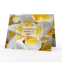 Frangipani flower wedding congratulations