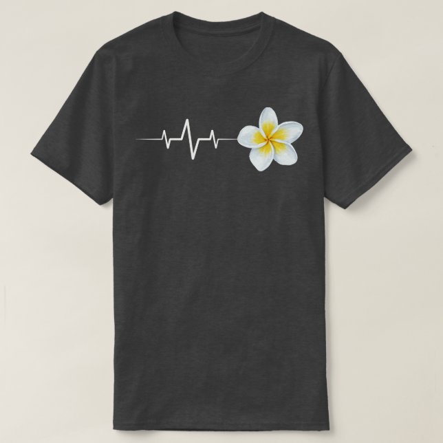 Frangipani Heartbeat TShirt (Design Front)
