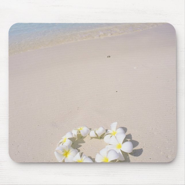 Frangipani on the beach mouse pad (Front)