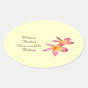 Frangipani Oval Sticker