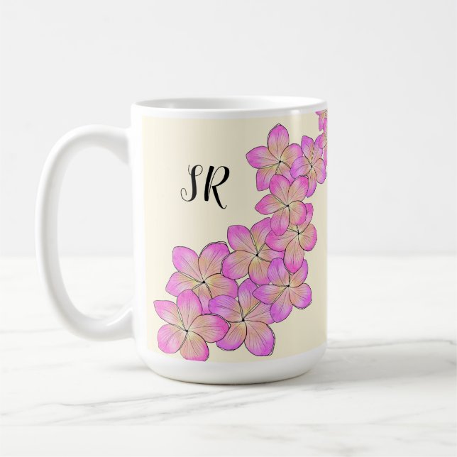 Frangipani Personalised Coffee Mug (Left)