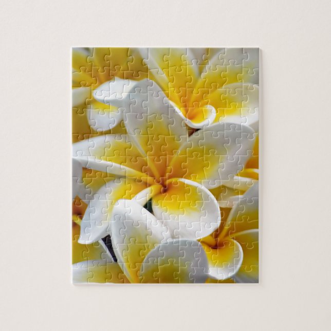 Frangipani Plumeria Flower Photo Jigsaw Puzzle (Vertical)