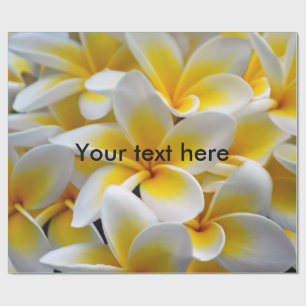 Frangipani Plumeria Flower Photo Wrapping Paper