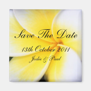 Frangipani - Save The Date Magnet