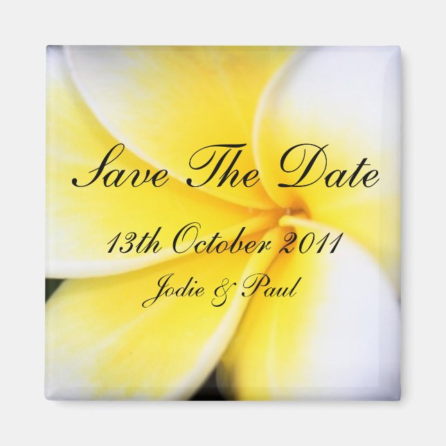 Frangipani - Save The Date Magnet (Front)