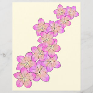 Frangipani Scrapbook Paper