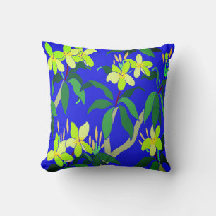 Frangipani Throw Pillow