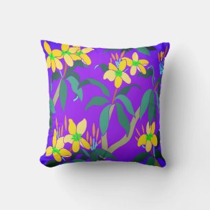 Frangipani Throw Pillow