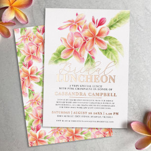 Frangipani watercolor floral bridal luncheon