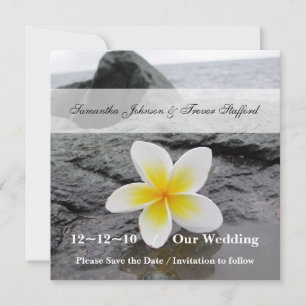 Frangipani Wedding Save the Date announcements