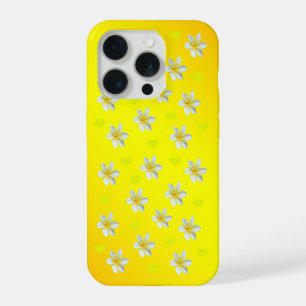 Frangipanis And Love Hearts, iPhone 15 Pro Case