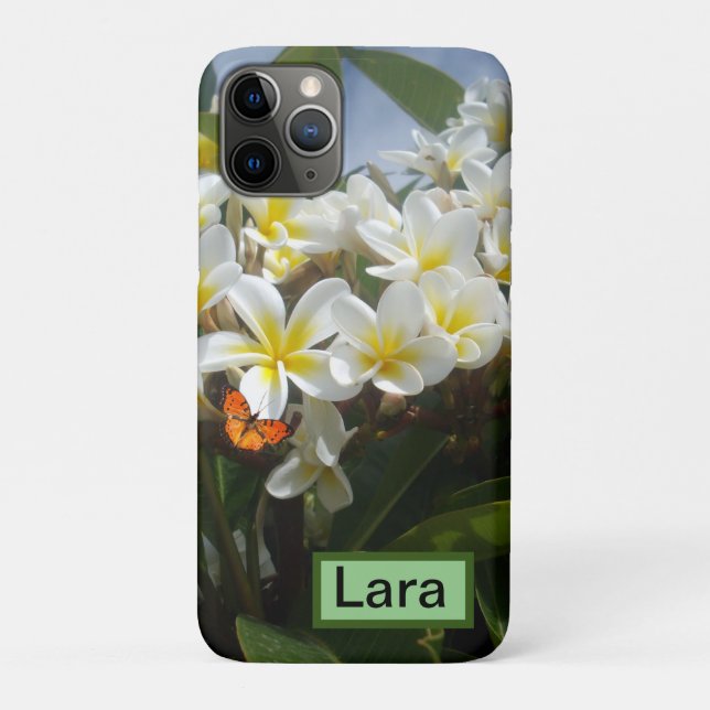 Frangipanis With Butterfly, Customised  Case-Mate iPhone Case (Back)
