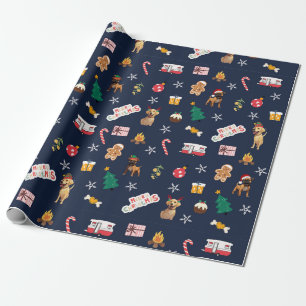 Frank & Baxter Christmas Wrapping Paper - Navy