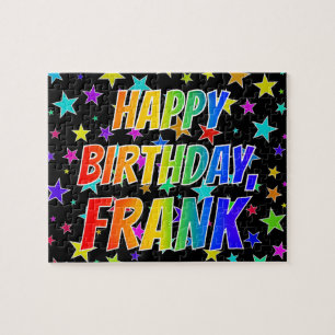 "FRANK" First Name, Fun "HAPPY BIRTHDAY" Jigsaw Puzzle