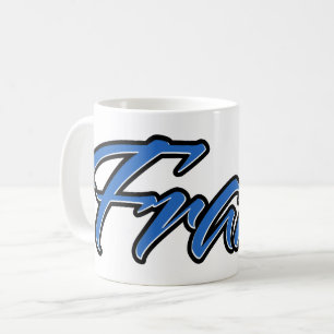 Frank First Name Name blue Tasse Kaffeetasse Coffee Mug