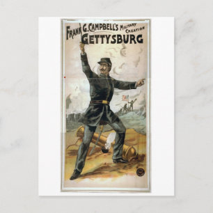 Frank G. Campbell's, 'Gettysburg' Vintage Theatre Postcard