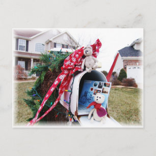 Frank&Leo Christmas Time Mailbox Holiday Postcard