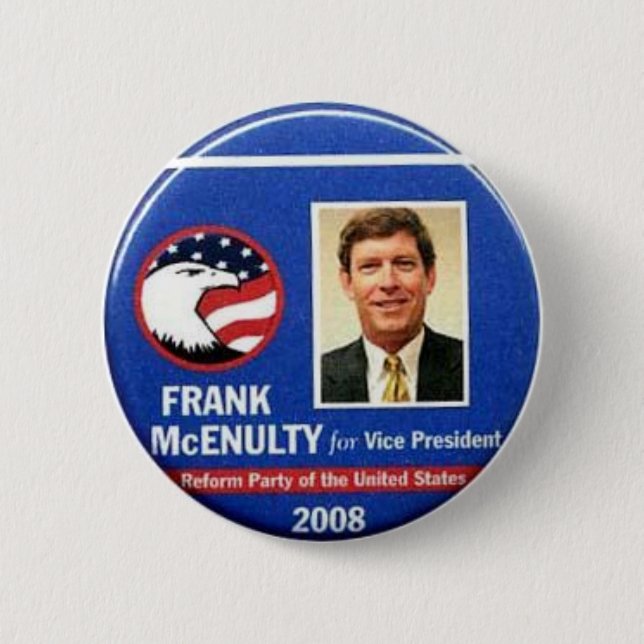 Frank McEnulty for Vice President Button (Front)