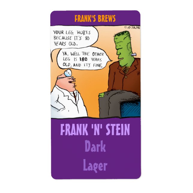 Frank N Stein Beer Labels (Front)