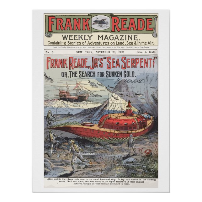 Frank Read Jr Futurist Sci-Fi, Issue 1-5, 1902 Poster (Front)