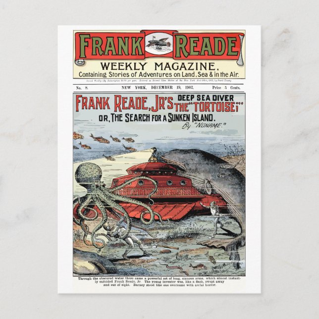 Frank Read Jr Futurist Sci-Fi, Issue 1-8, 1902 Postcard (Front)