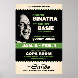 Frank Sinatra jazz poster - Sinatra at the Sands