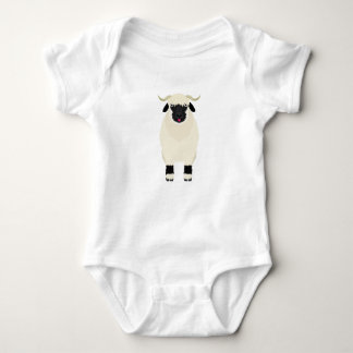 Frank The Valais Black Nose Sheep-babysuit Baby Bodysuit