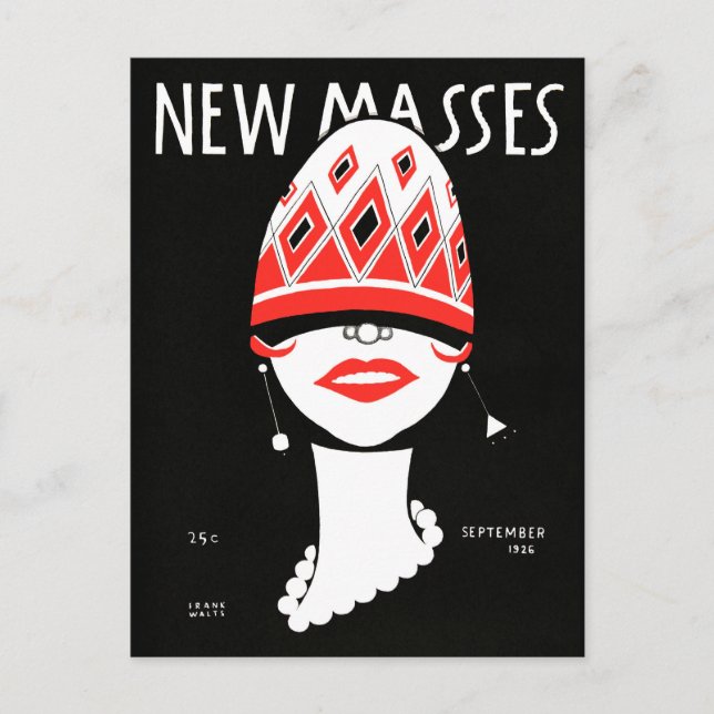 Frank Walts Modernist Holiday Postcard (Front)