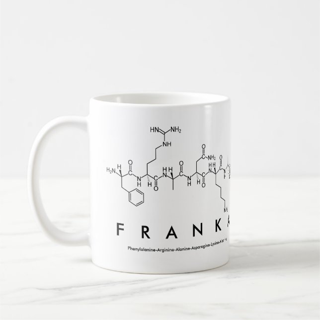 Franka peptide name mug (Left)