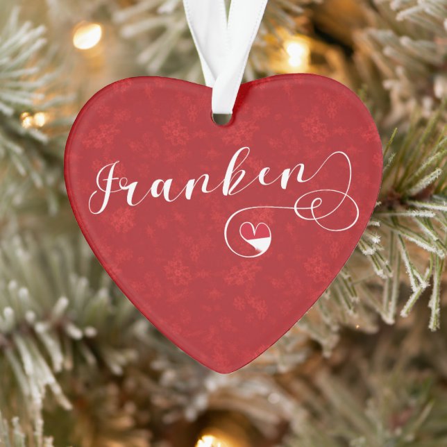 Franken, Franconia Flag Heart, Franconian Ornament (Tree)