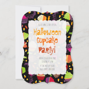Frankencake - Cute Halloween Cupcake Invitation