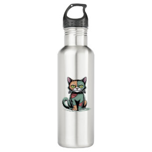 FrankenCat Oversized T-Shirt 710 Ml Water Bottle