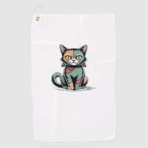 FrankenCat Oversized T-Shirt Golf Towel