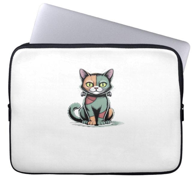 FrankenCat Oversized T-Shirt Laptop Sleeve (Front)