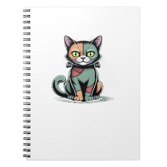 FrankenCat Oversized T-Shirt Notebook (Front)