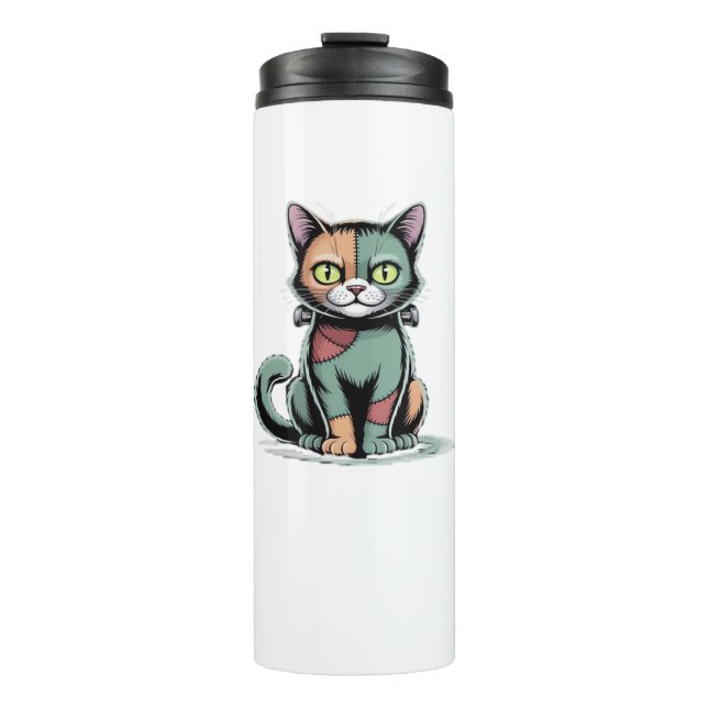 FrankenCat Oversized T-Shirt Thermal Tumbler (Front)