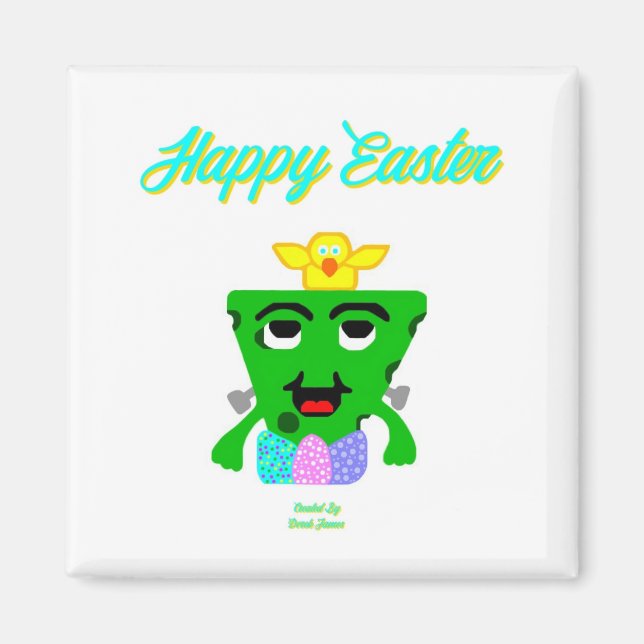 FrankenCheese Easter 2 Inch Square Magnet (Front)