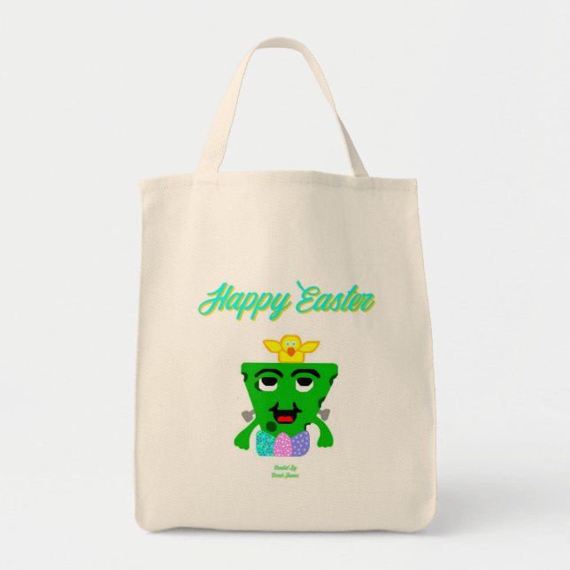 FrankenCheese Easter Grocery Tote Bag (Front)