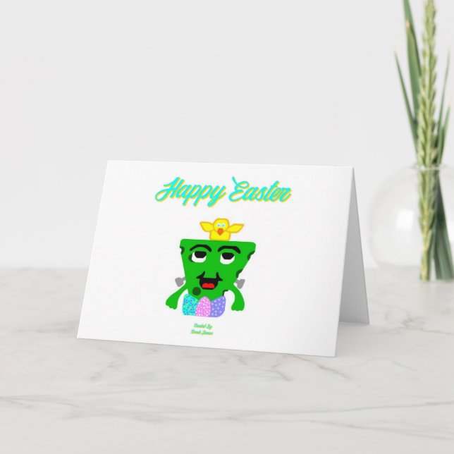 FrankenCheese Easter Horizontal Greeting Card (Front)