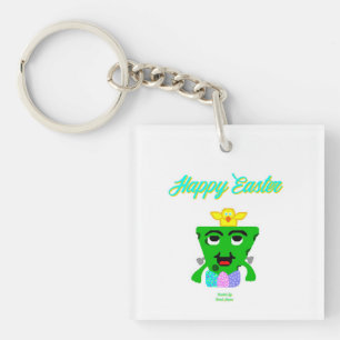 FrankenCheese Easter Square Keychain