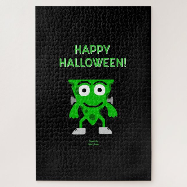 FrankenCheese Halloween Greetings Puzzle (Vertical)