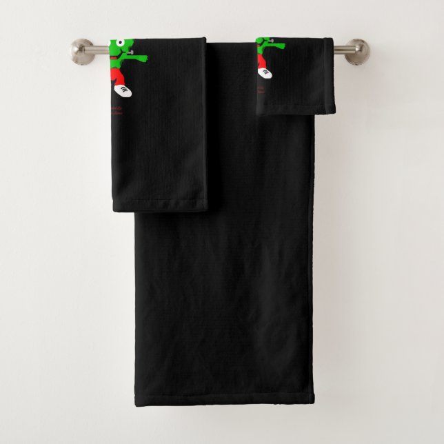 FrankenCheese Hugs Bathroom Towel Set (Insitu)