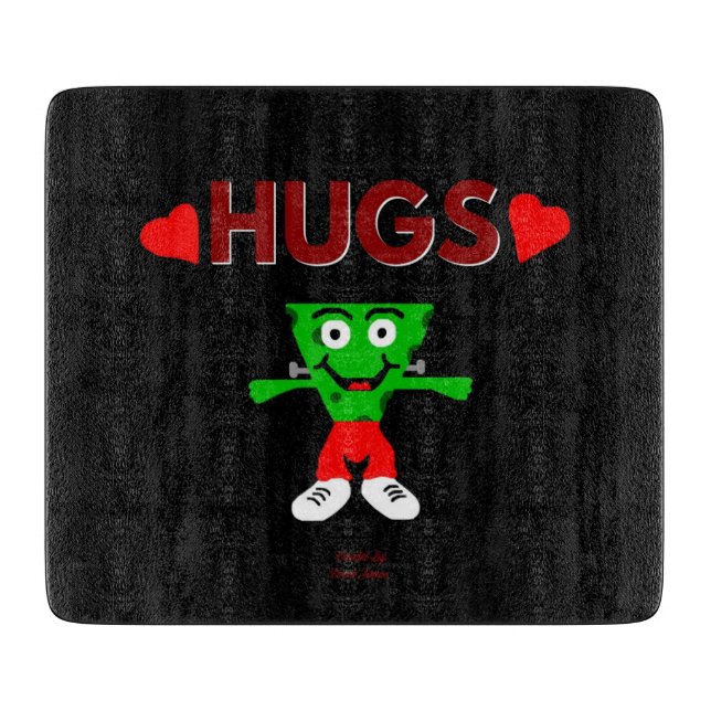 FrankenCheese Hugs Cutting Board 15.2 cm x 17.8 cm (Front)
