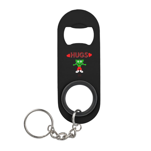 FrankenCheese Hugs Keychain Bottle Opener (Front)