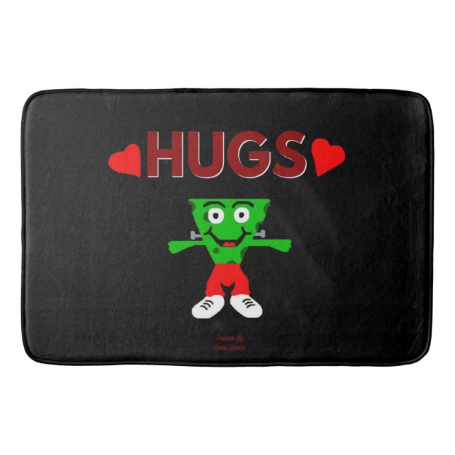 FrankenCheese Hugs Large Bath Mat (Front)