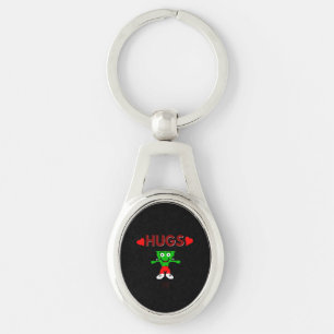 FrankenCheese Hugs Oval Keychain