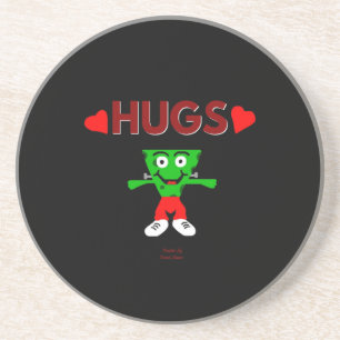 FrankenCheese Hugs Sandstone Coaster